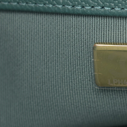 Chanel Caviar Quilted Medium Boy Flap Dark Green 7 of 10