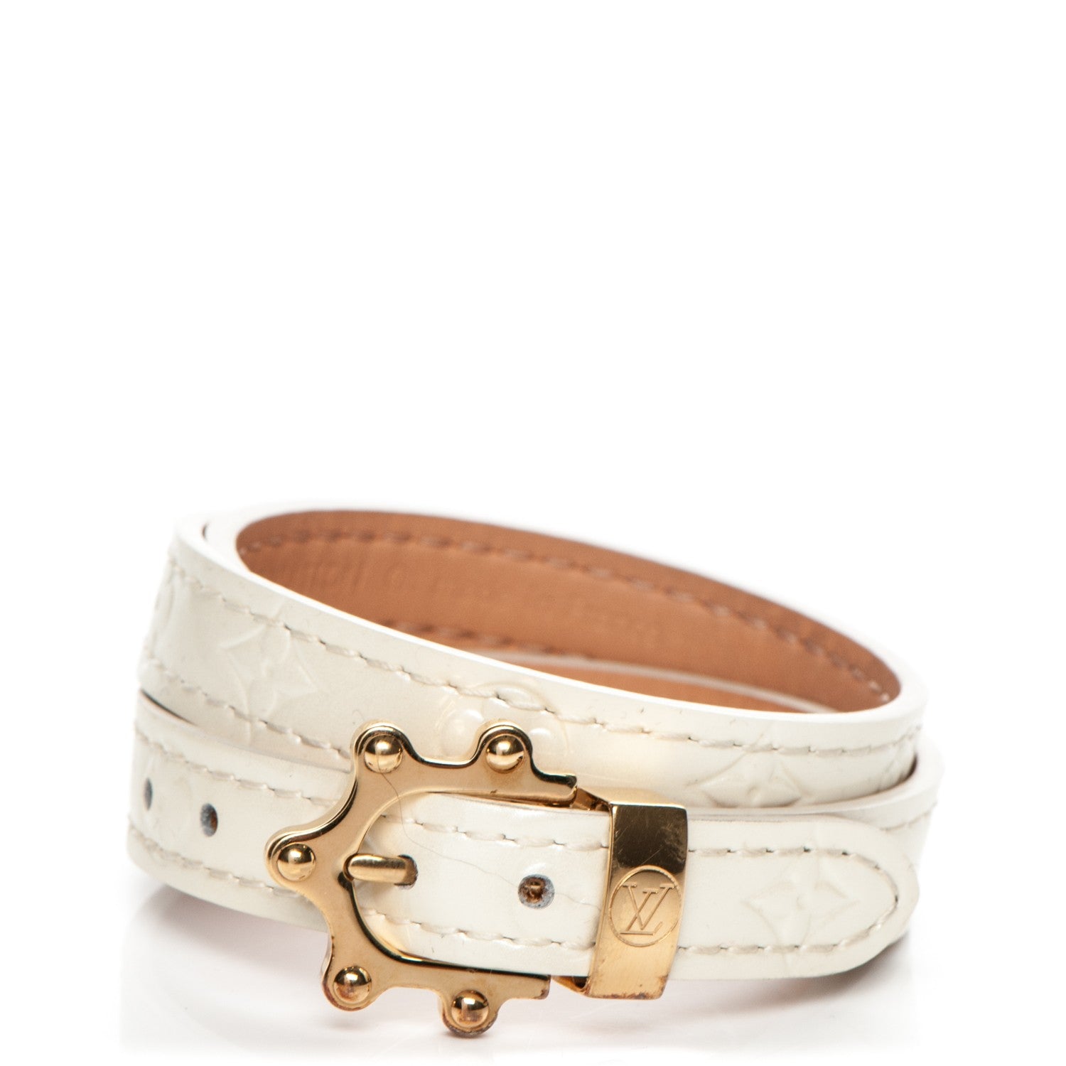 Louis Vuitton Vernis Triple Tour Bracelet Perle 1 of 7