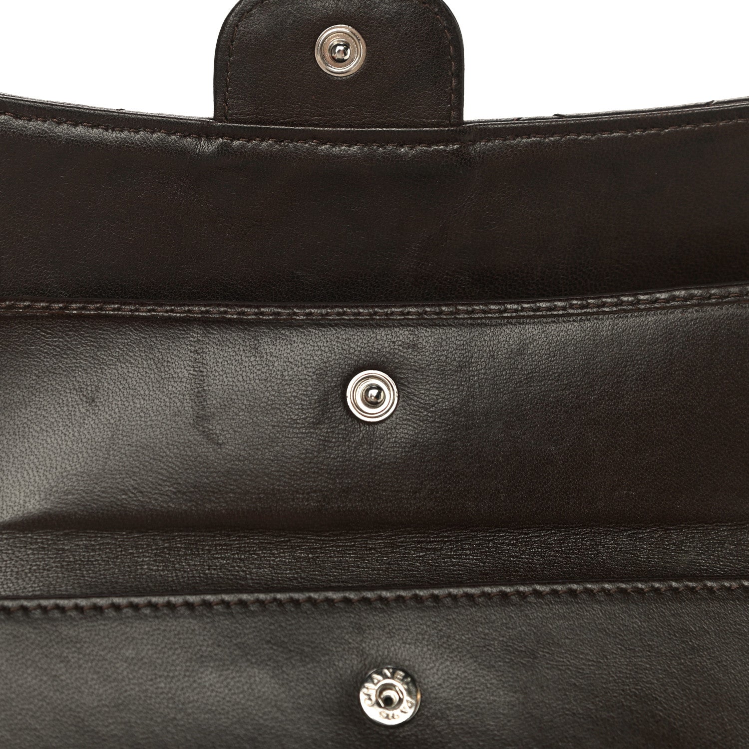Chanel Lambskin Quilted Large Flap Wallet Dark Brown 20 of 30