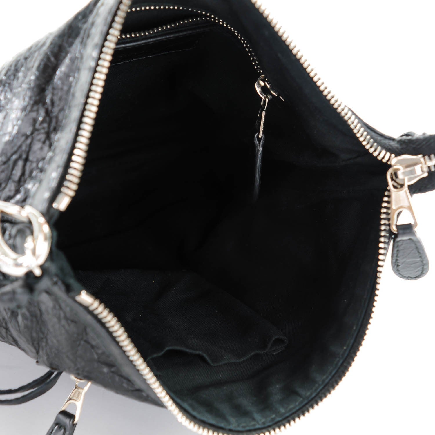 Balenciaga Agneau Giant 12 Silver Hardware Flat Crossbody Black 5 of 7
