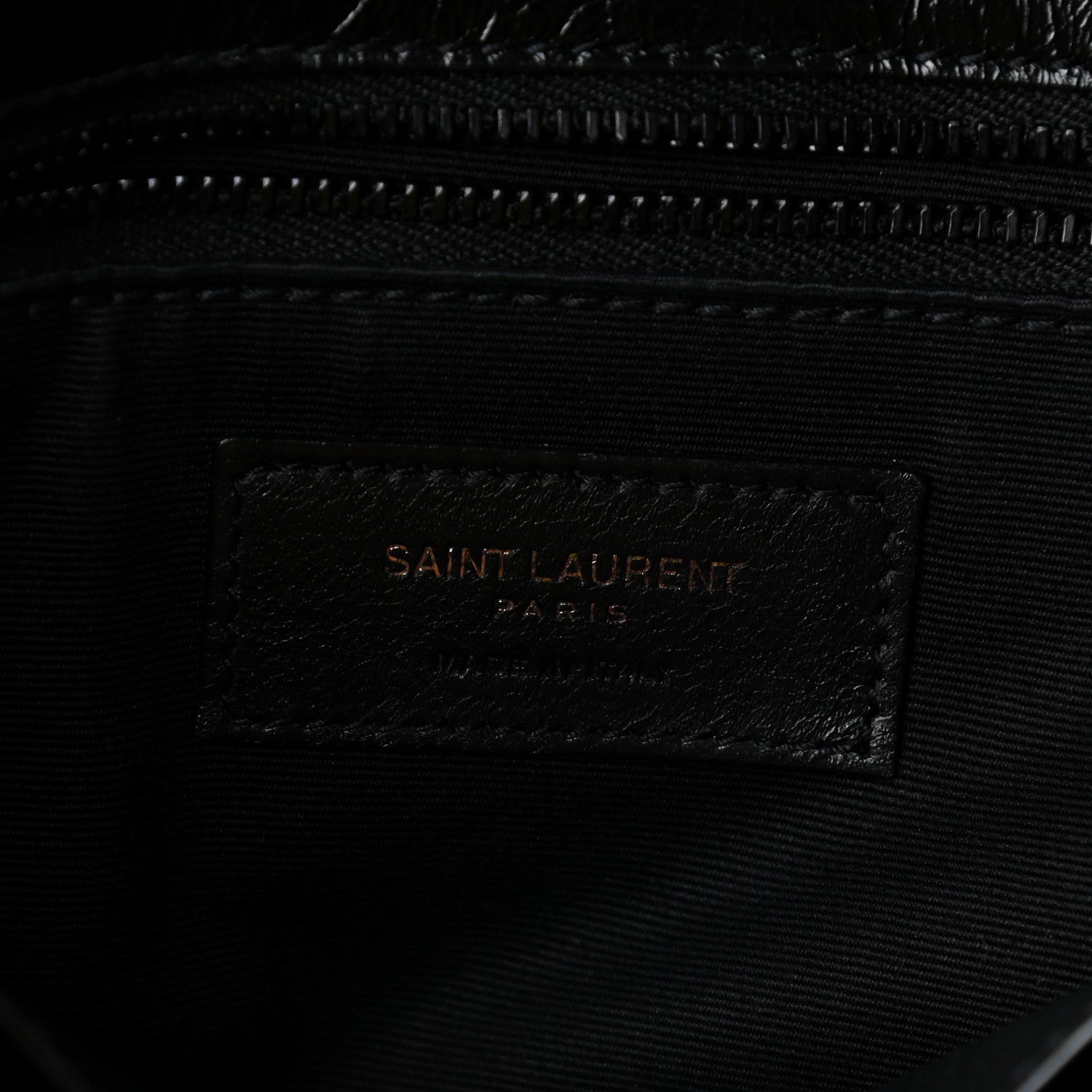 Saint Laurent Crinkled Calfskin Matelasse Monogram Medium Niki Chain Satchel Black 7 of 10