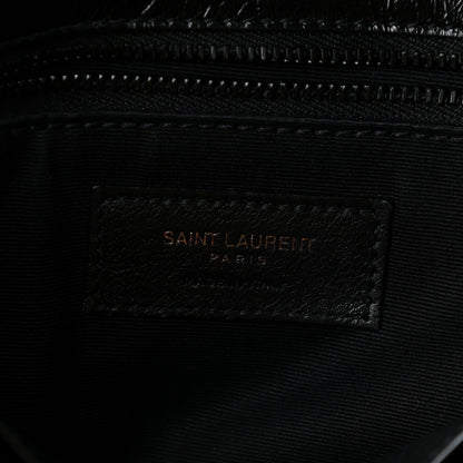 Saint Laurent Crinkled Calfskin Matelasse Monogram Medium Niki Chain Satchel Black 7 of 10