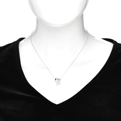 Tiffany Sterling Silver Paloma Picasso Loving Heart Pendant Necklace 2 of 4