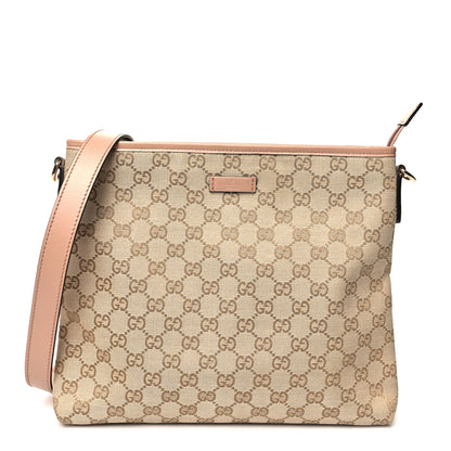 Gucci Monogram Medium Flat Messenger Bag Pink 1 of 10