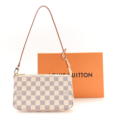 Louis Vuitton Damier Azur Pochette Accessories NM Rose Ballerine 10 of 10