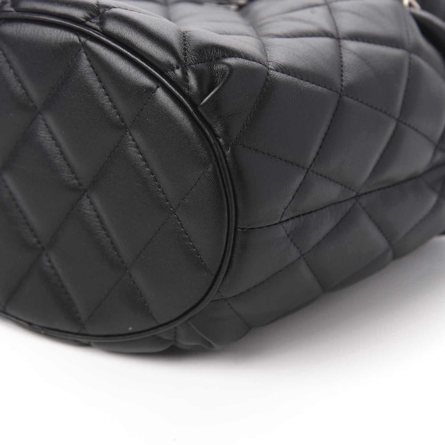 Nappa Calfskin Quilted Touch B Bucket Bag Black