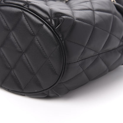 Balenciaga Nappa Calfskin Quilted Touch B Bucket Bag Black 7 of 9