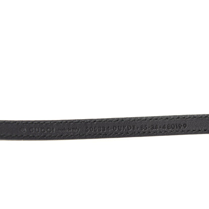 Gucci Calfskin Crystal Tiger Head Buckle Thin Belt 85 34 Black 3 of 5