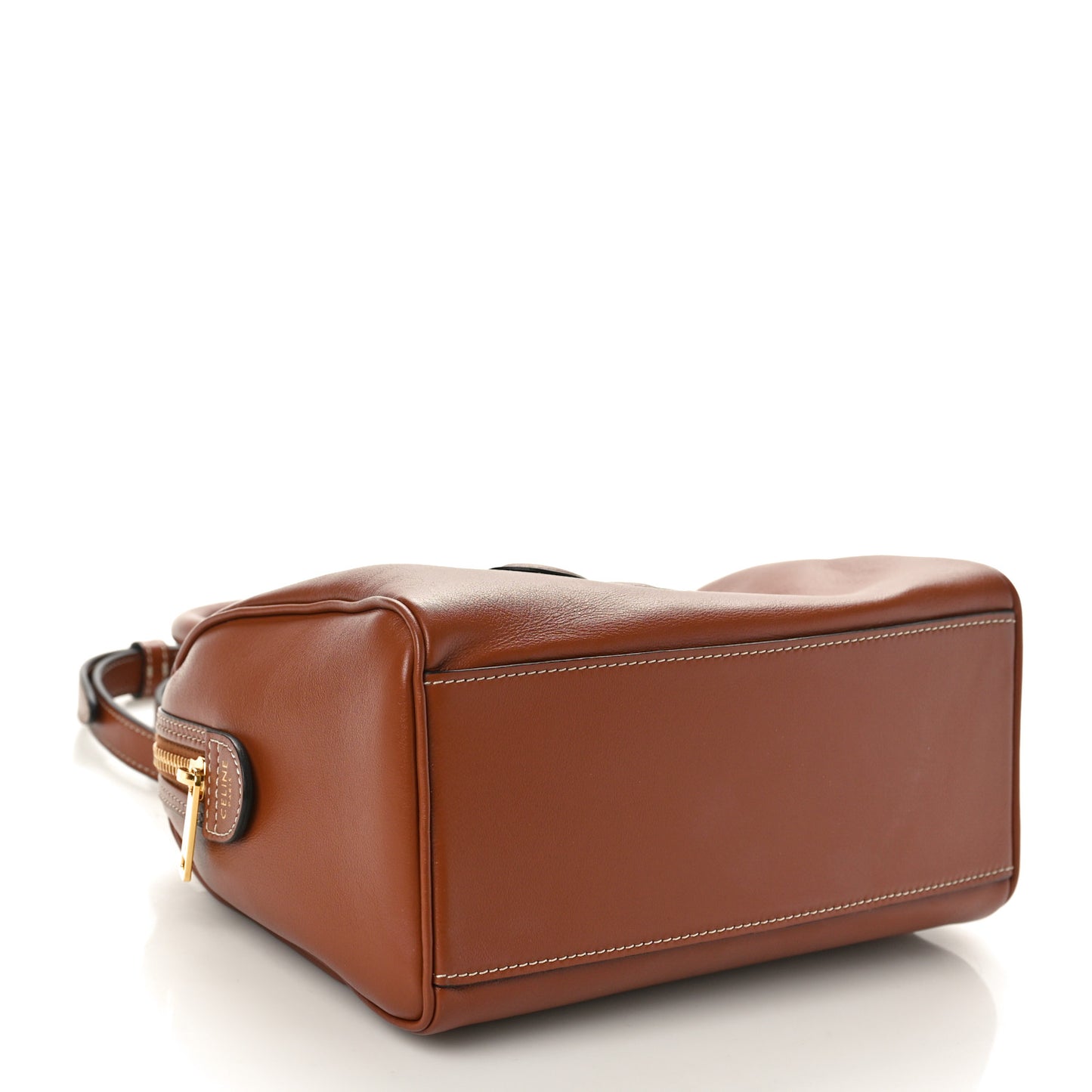 Smooth Calfskin Triomphe Small Boston Bag Tan