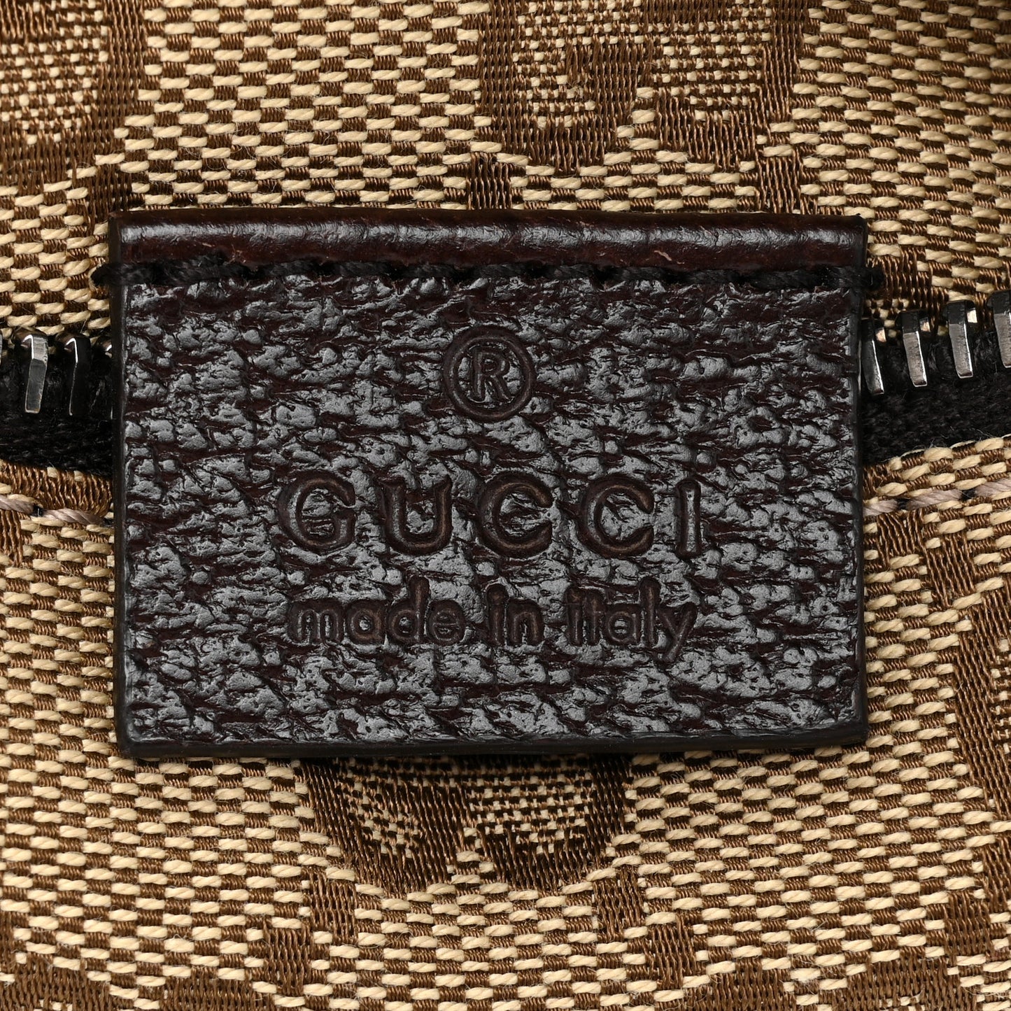 Monogram Web Belt Bag Dark Brown