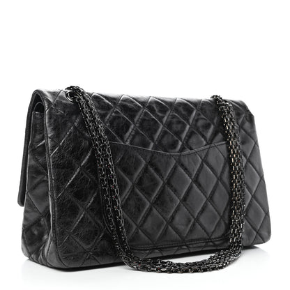 Chanel Metallic Aged Calfskin Quilted 2.55 Reissue 227 Flap So Black 2 of 4