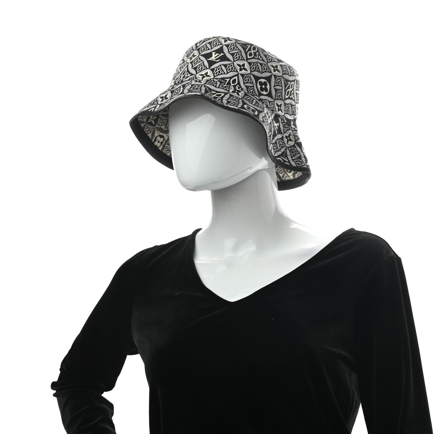 Louis Vuitton Jacquard Since 1854 Bucket Hat S Grey 2 of 5