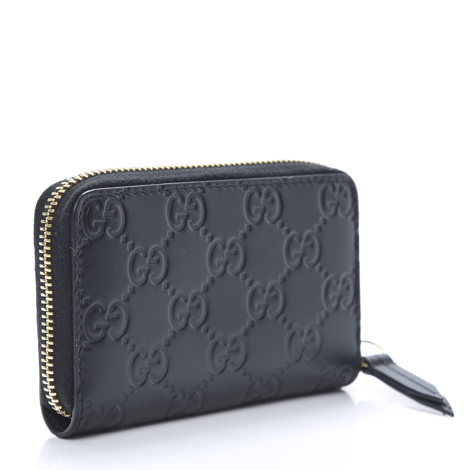 Gucci Guccissima Zip Around Card Case Black 3 of 7