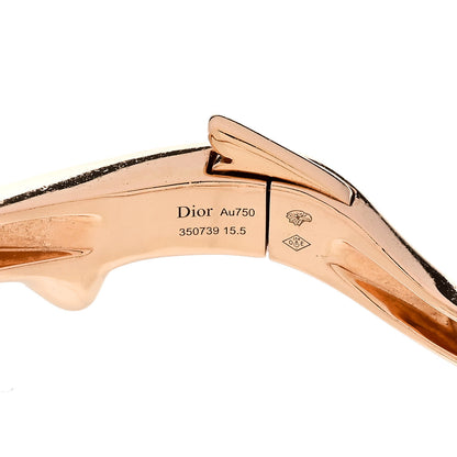 Christian Dior 18K Rose Gold Diamond Bois de Rose Pave Bracelet 3 of 3