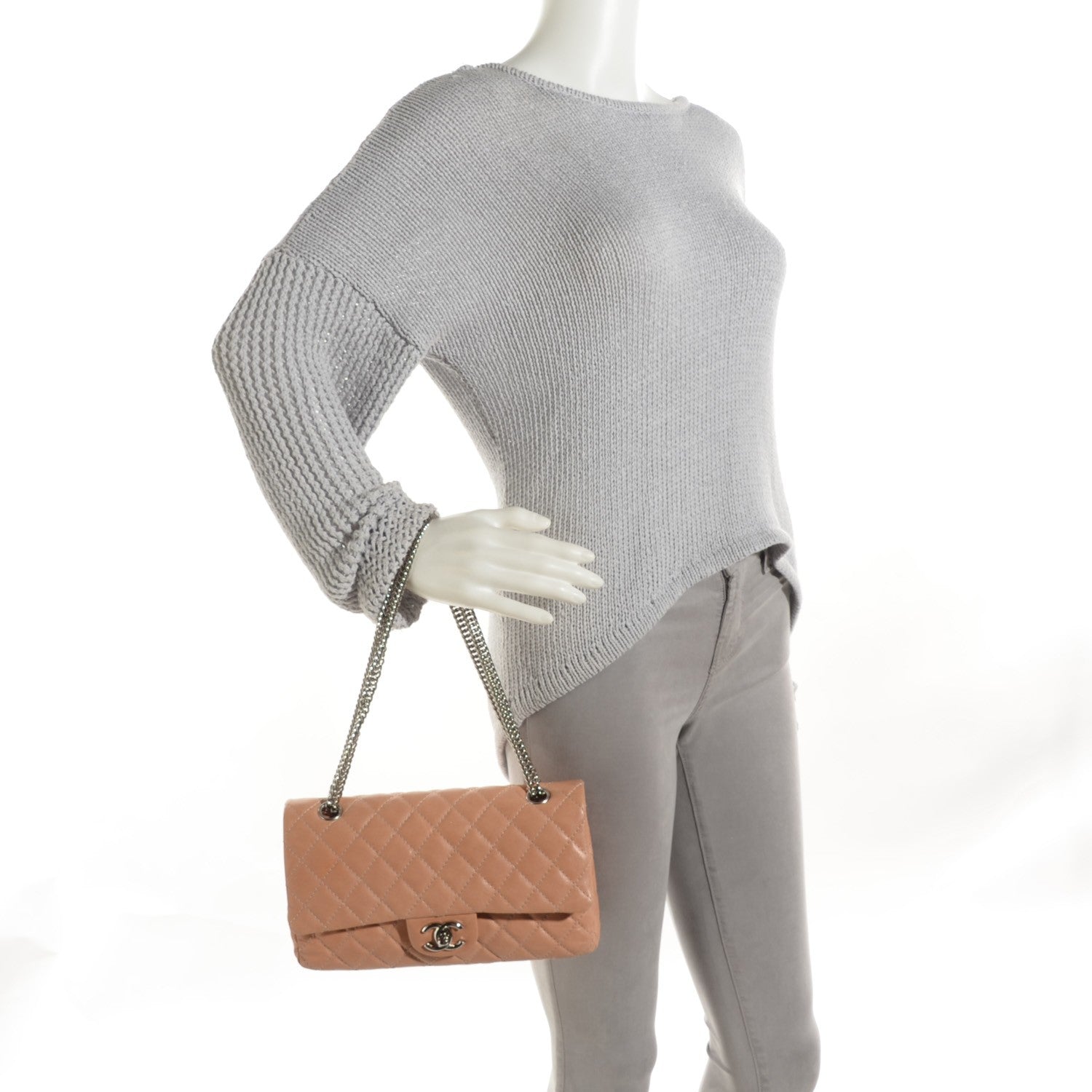 Chanel Washed Lambskin Quilted Medium Double Flap Bijoux Chain Pink 2 of 8