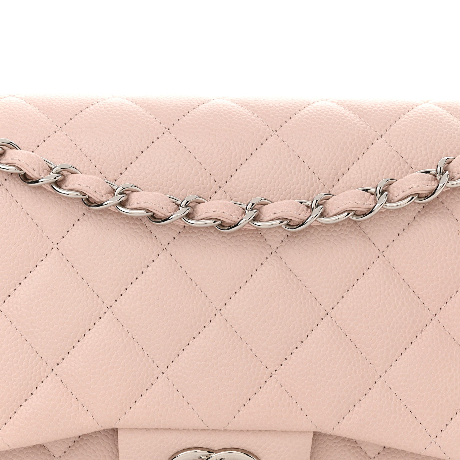 Chanel Caviar Quilted Jumbo Double Flap Light Pink 8 of 12
