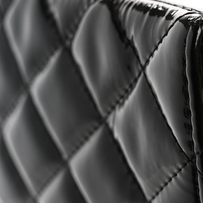 Chanel Patent Calfskin Quilted Medium Cosmetic Case Black 8 of 11