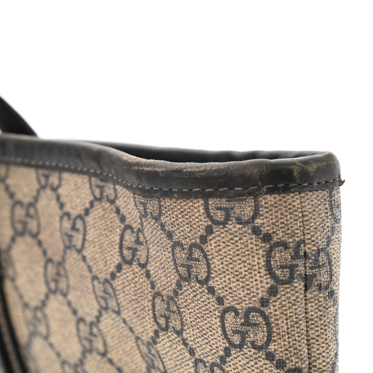 Gucci GG Supreme Monogram Medium Zippered Shopping Tote Navy 21 of 21