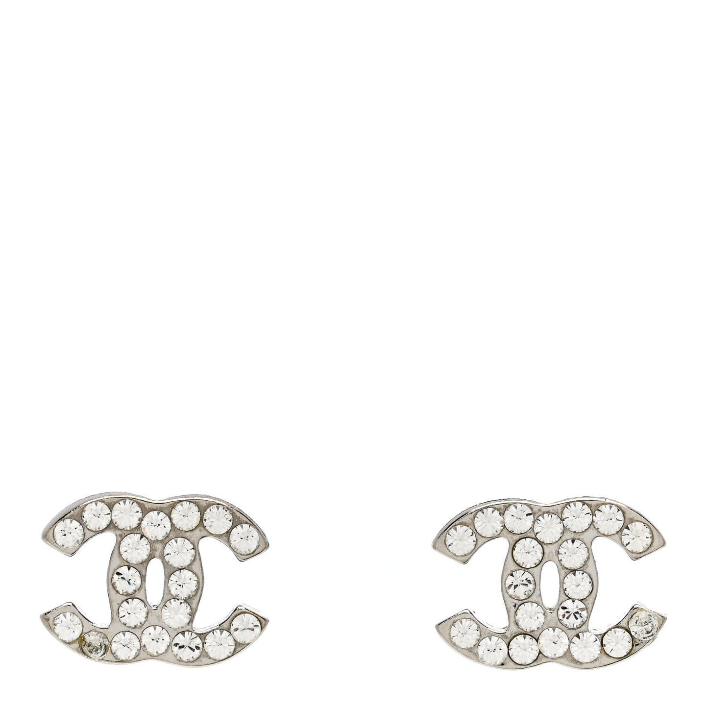 Crystal Timeless CC Earrings Silver