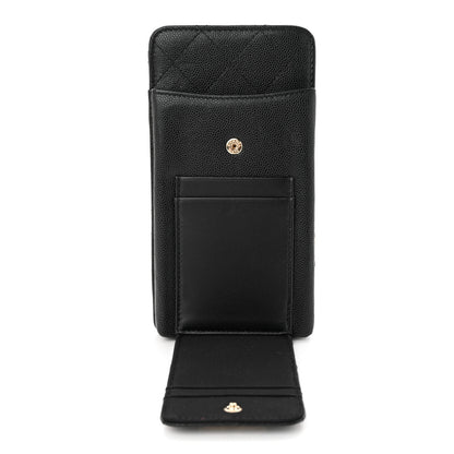 Chanel Caviar Quilted Zip Phone Case Black 5 of 11