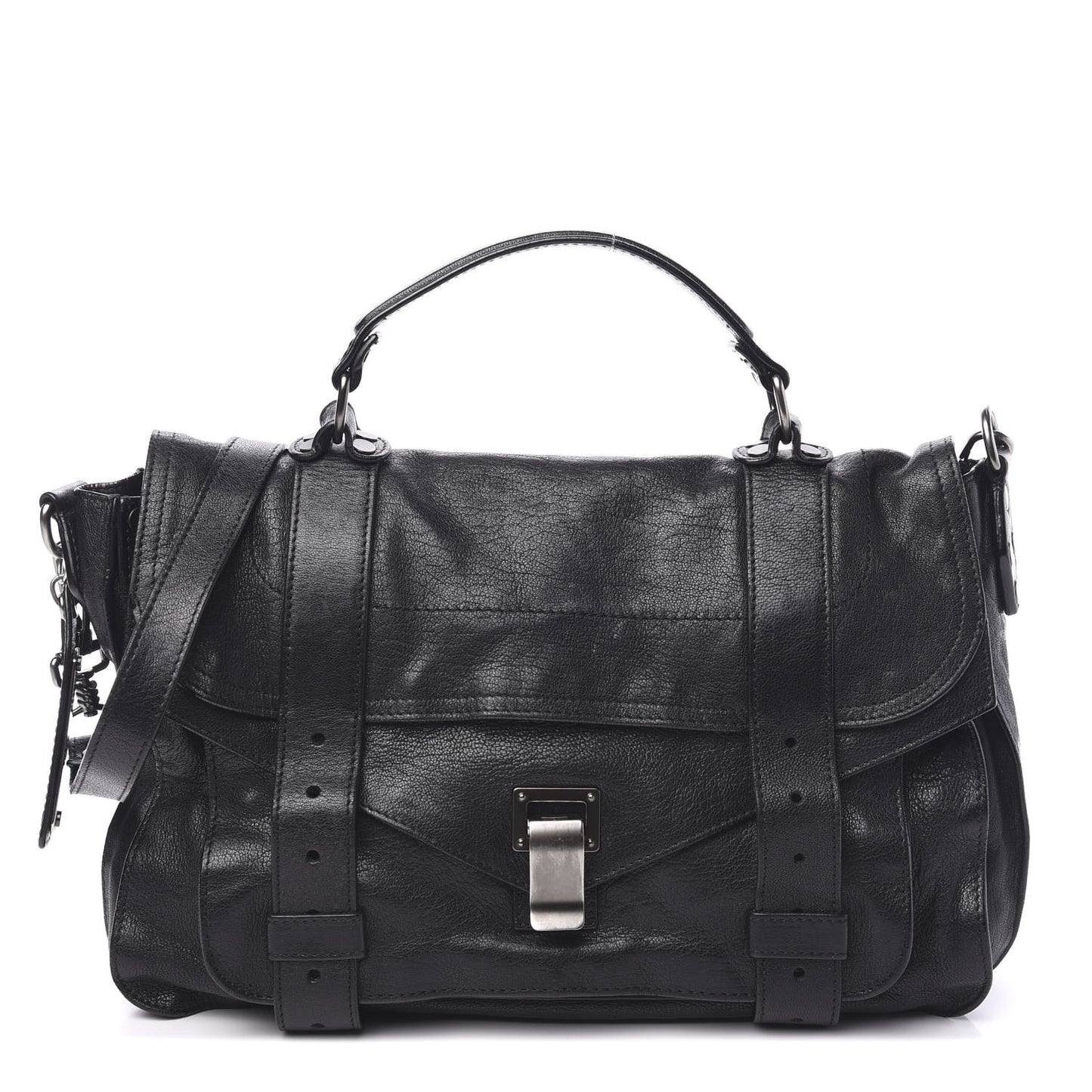 Lambskin Medium PS1 Satchel Black