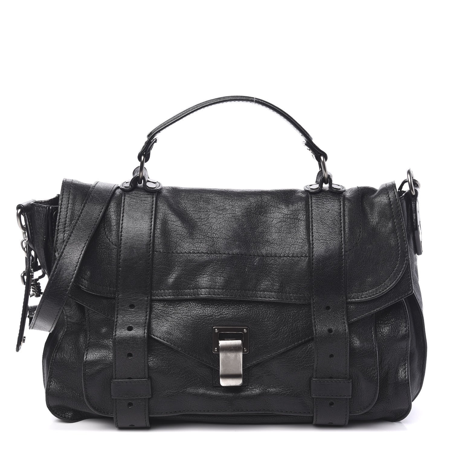 Proenza Schouler Lambskin Medium PS1 Satchel Black 1 of 9