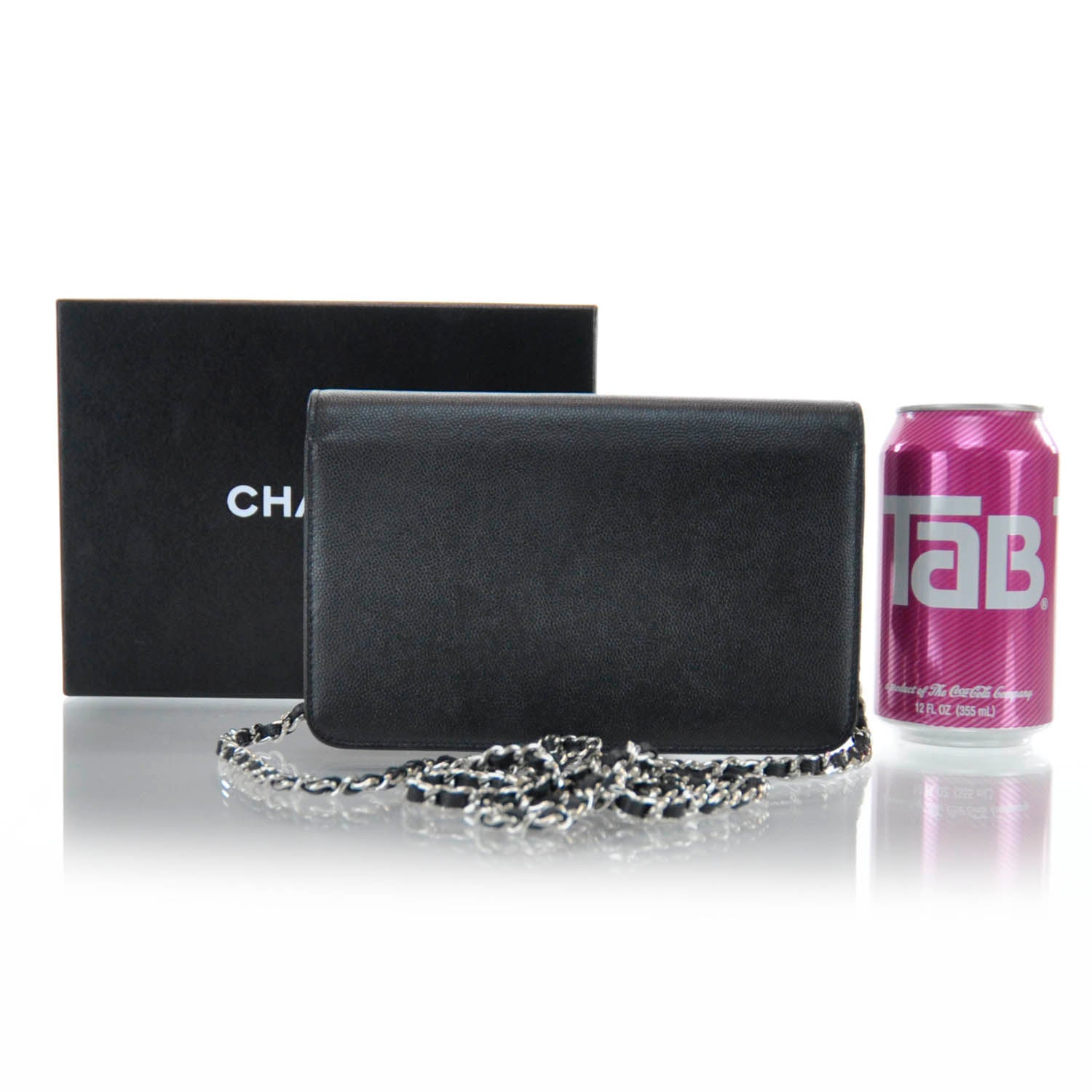 Chanel Caviar CC Wallet on Chain Black 2 of 9