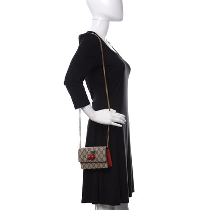 Gucci GG Supreme Monogram Mini Cherry Chain Bag 2 of 10