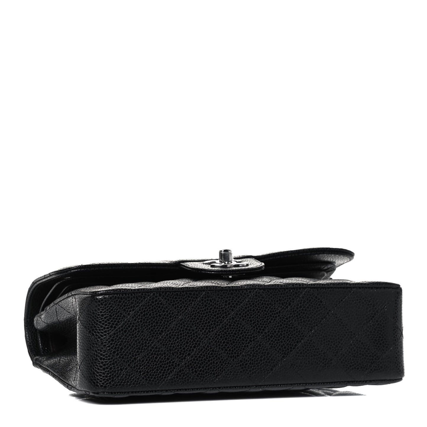 Caviar Quilted Small Double Flap Black