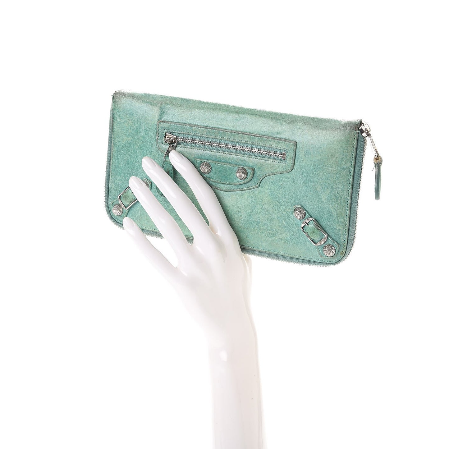 Agneau Giant 12 Silver Hardware Compagnon Wallet Papeete