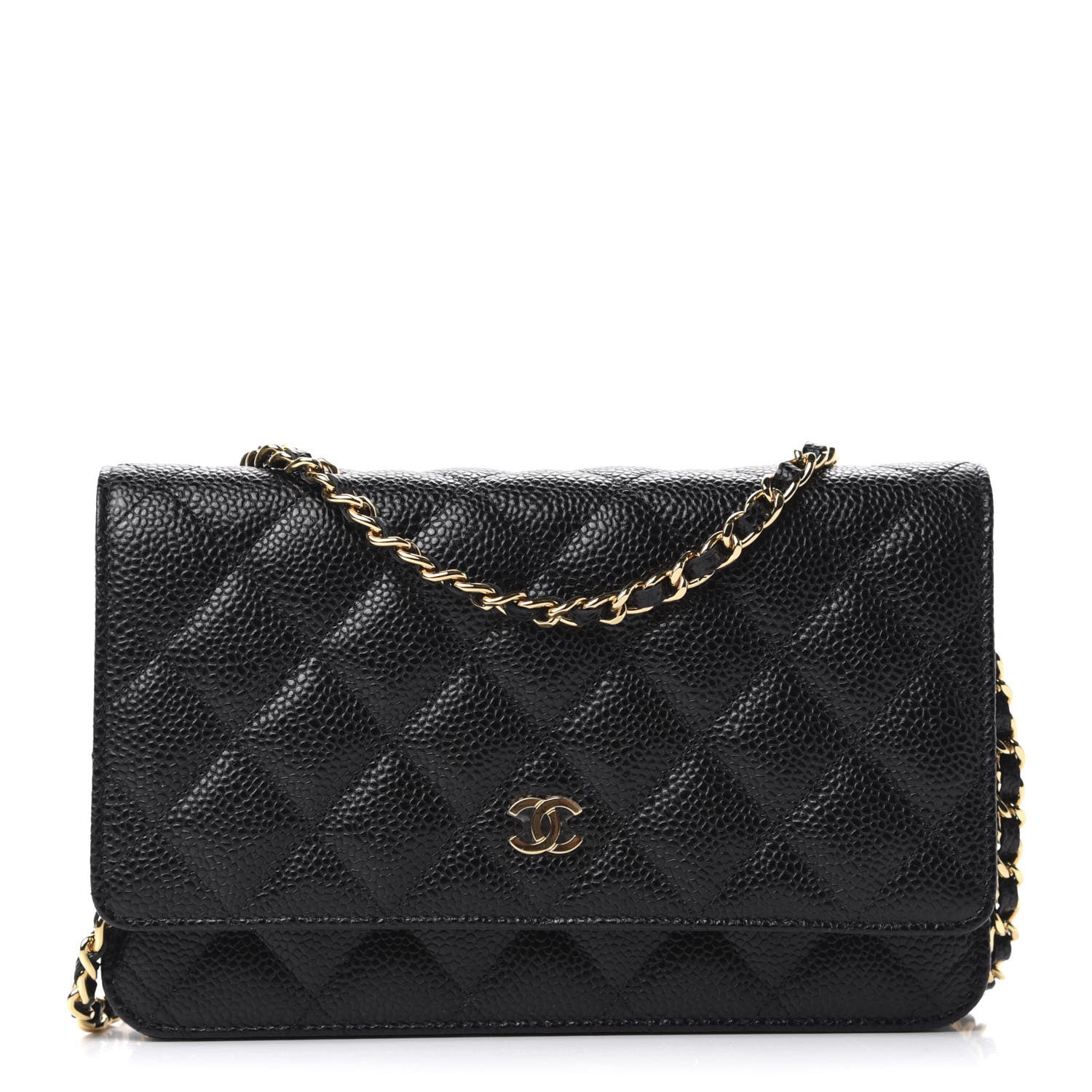 Chanel Caviar Quilted Wallet On Chain WOC Black 1 of 8