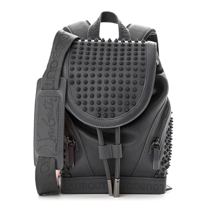 Christian Louboutin Calfskin Spiked Small Explorafunk Backpack Grey 1 of 14