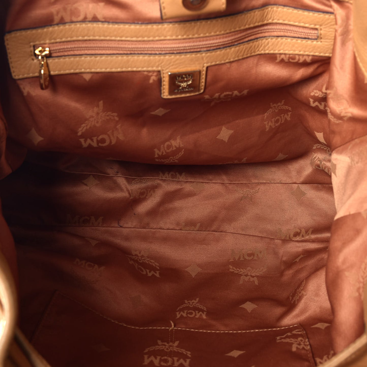 Visetos Medium Drawstring Shopper Cognac