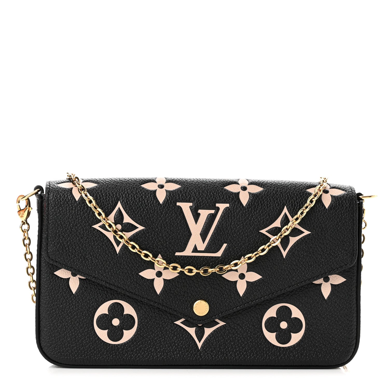Louis Vuitton Empreinte Monogram Giant Felicie Pochette Black Beige 3 of 12