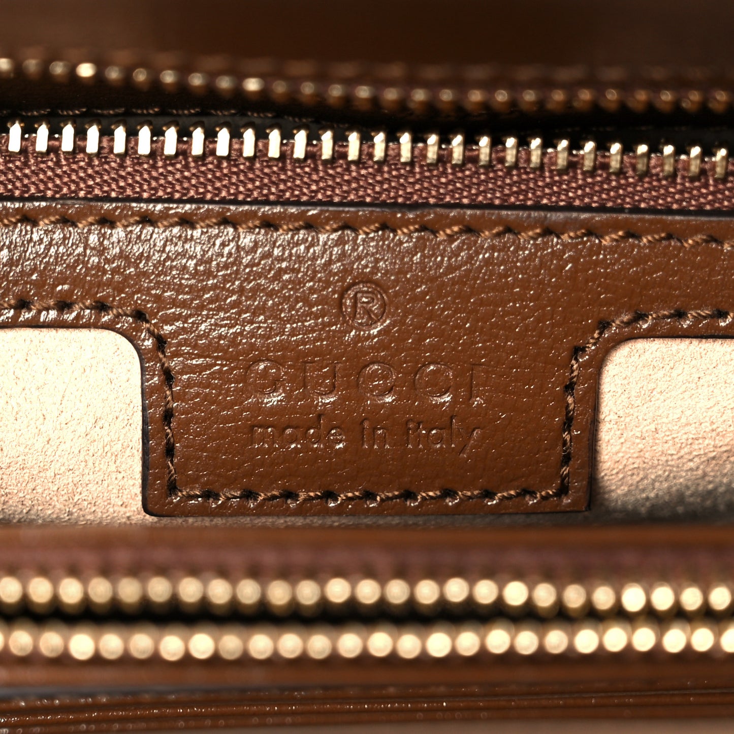 GG Supreme Monogram Calfskin Medium Horsebit 1955 Top Handle Bag Beige Ebony Brown Sugar