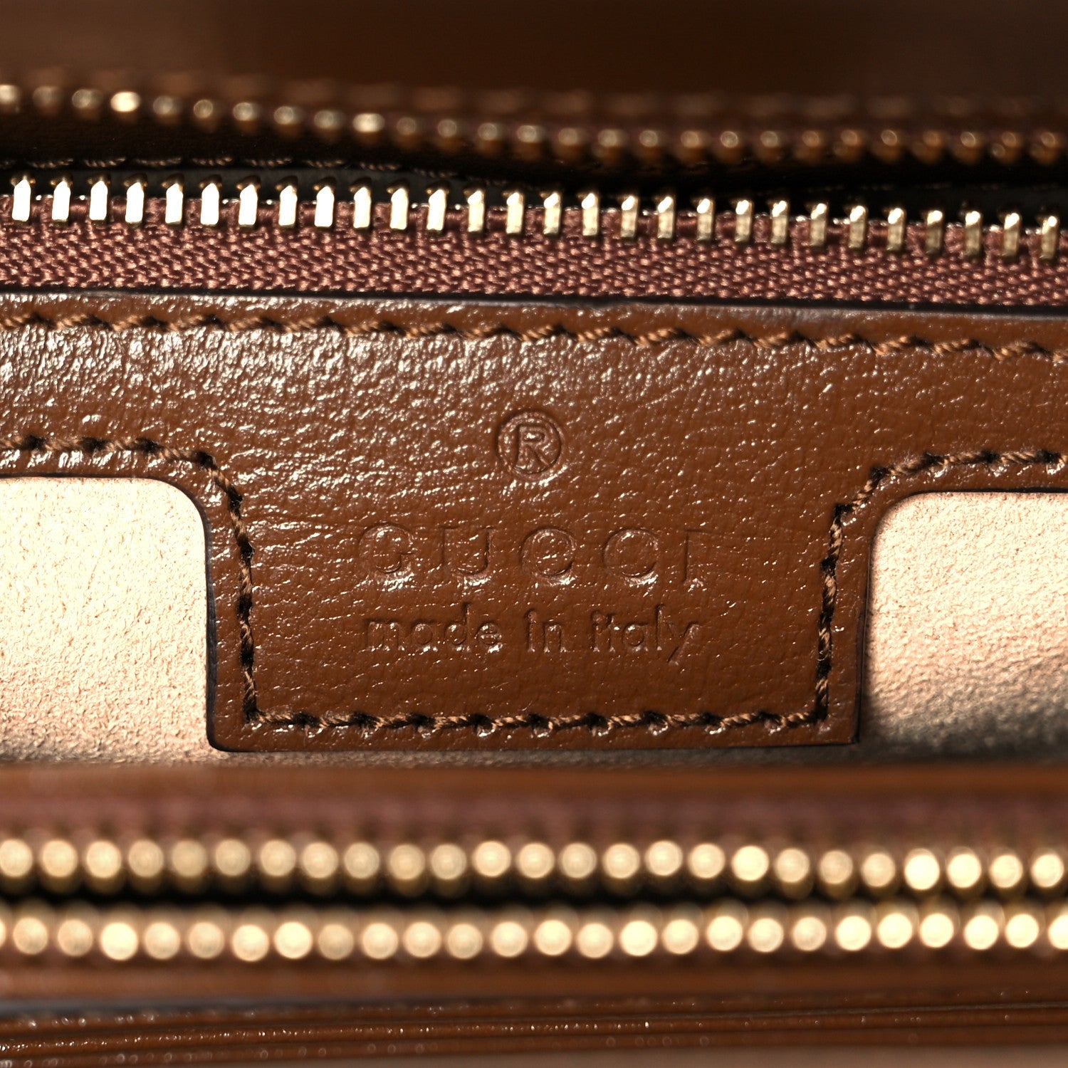 Gucci GG Supreme Monogram Calfskin Medium Horsebit 1955 Top Handle Bag Beige Ebony Brown Sugar 6 of 11
