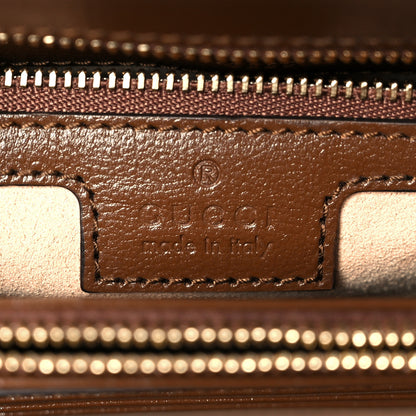Gucci GG Supreme Monogram Calfskin Medium Horsebit 1955 Top Handle Bag Beige Ebony Brown Sugar 6 of 11