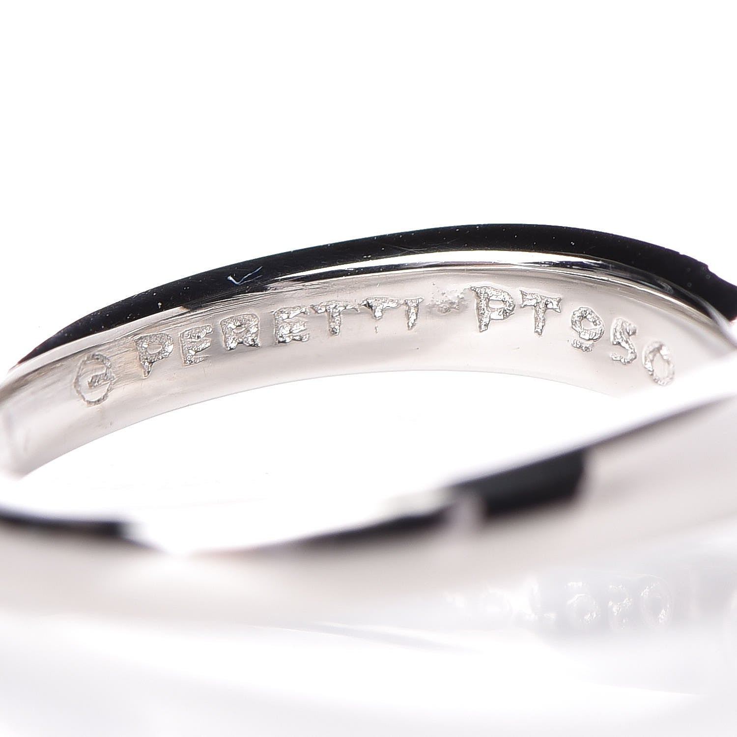 Tiffany Platinum Diamond Elsa Peretti Curved Band Ring 51 5.75 4 of 5