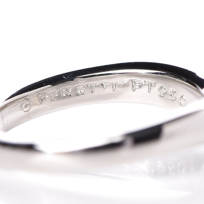 Tiffany Platinum Diamond Elsa Peretti Curved Band Ring 51 5.75 4 of 5