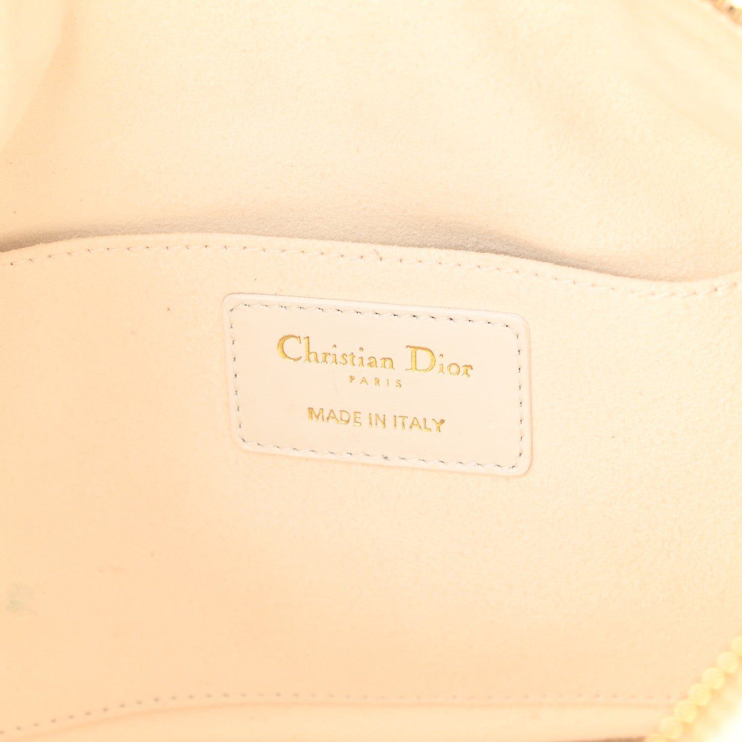 Christian Dior Lambskin Cannage Medium Dior Vibe Hobo Bag White 6 of 9