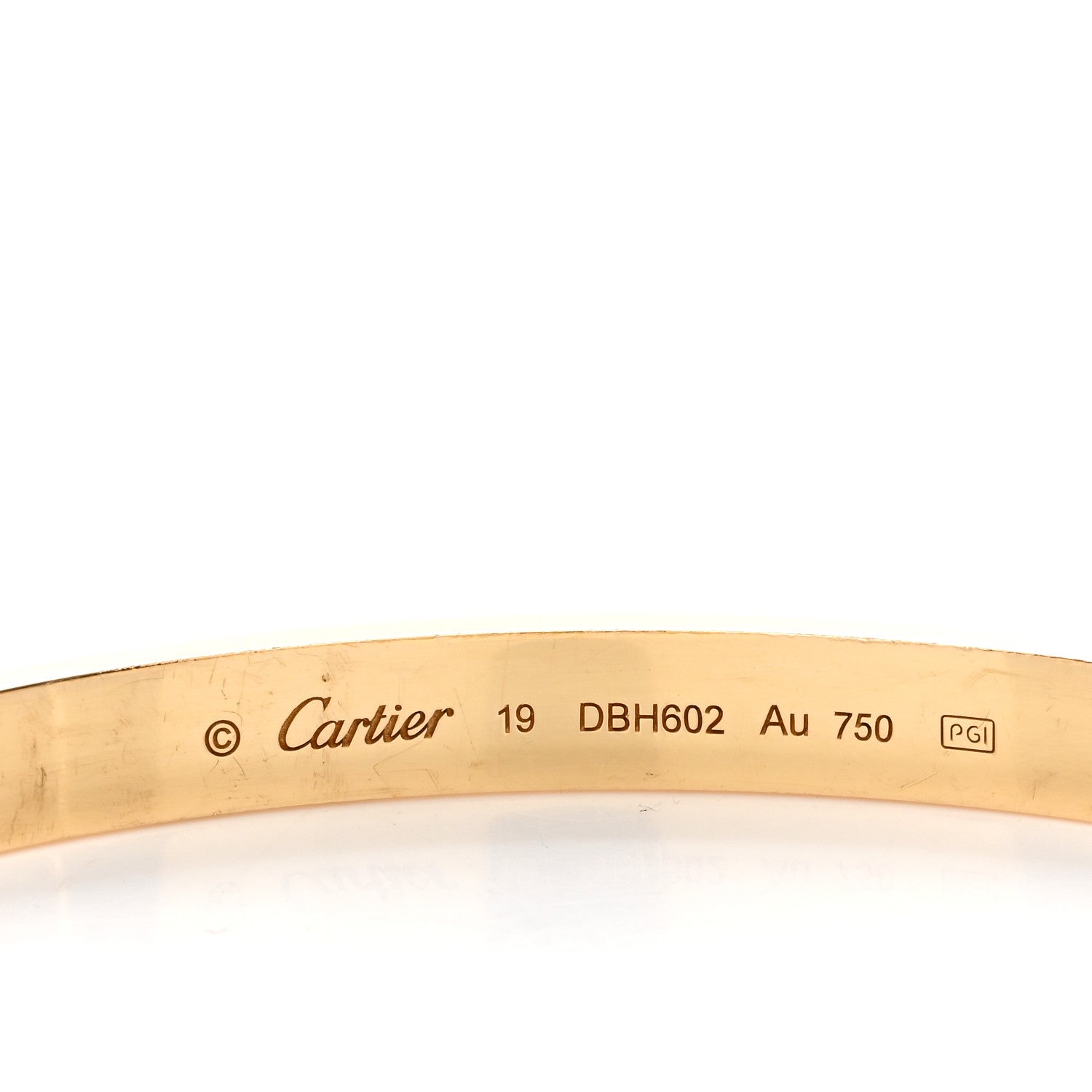 Cartier 18K Yellow Gold LOVE Bracelet 19 4 of 5