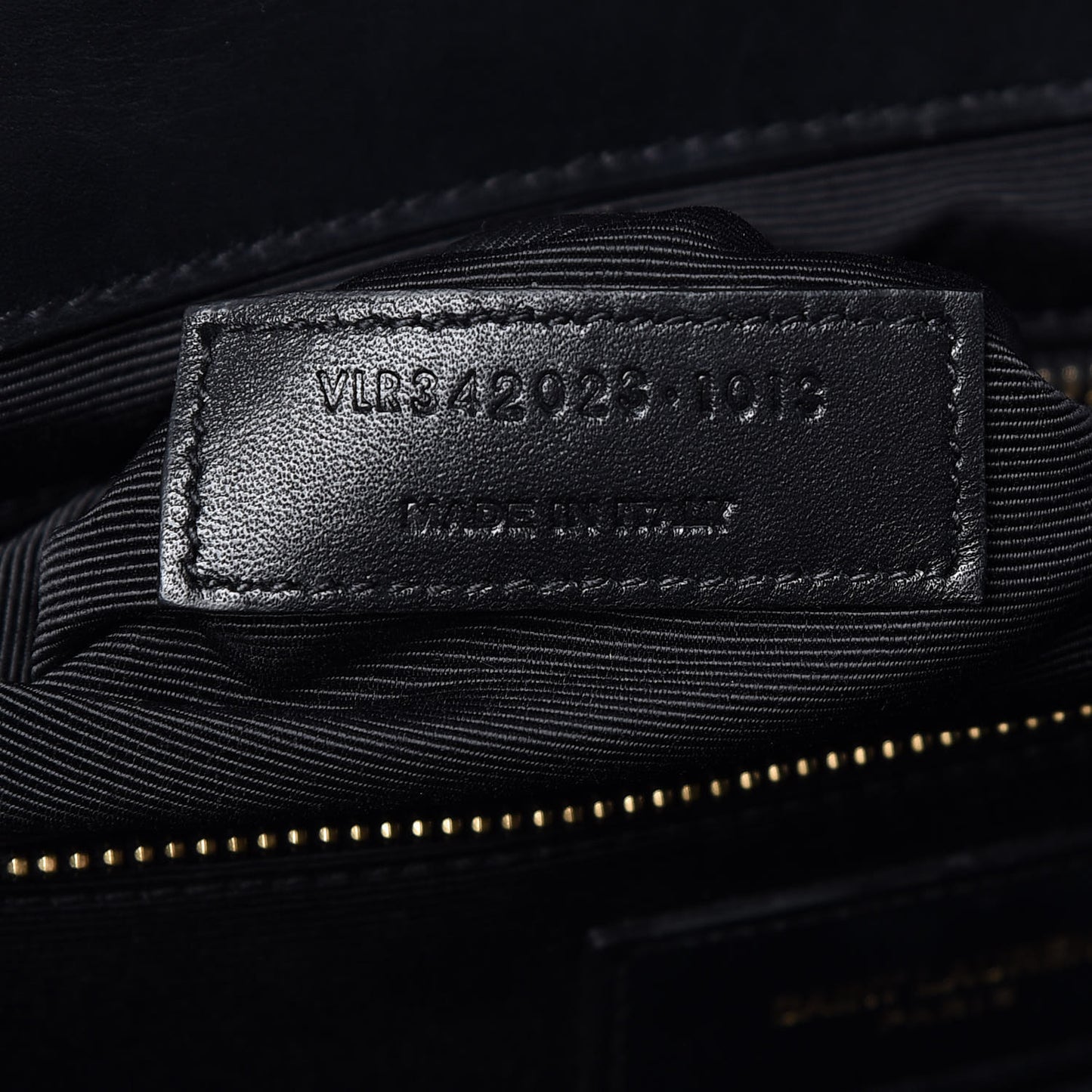 Smooth Calfskin Matelasse Chevron Large Monogram Satchel Black