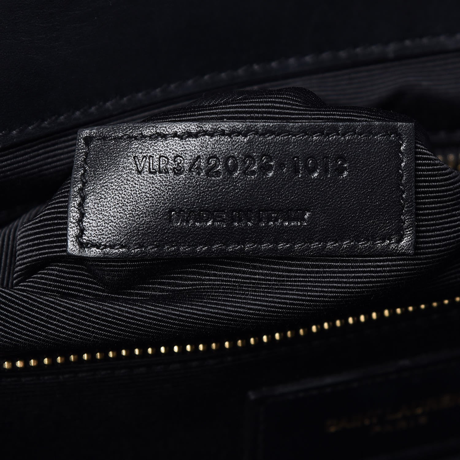 Saint Laurent Smooth Calfskin Matelasse Chevron Large Monogram Satchel Black 7 of 13