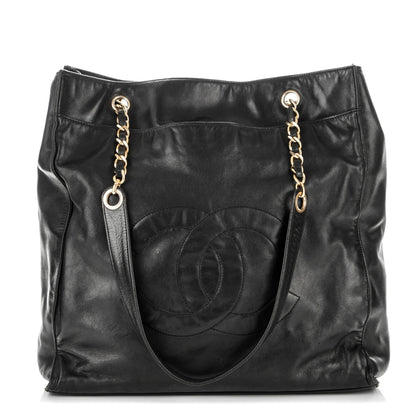 Chanel Lambskin CC Shopper Tote Black 1 of 6