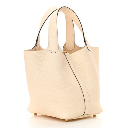 Hermes Taurillon Clemence Picotin Lock 18 PM Nata 3 of 11