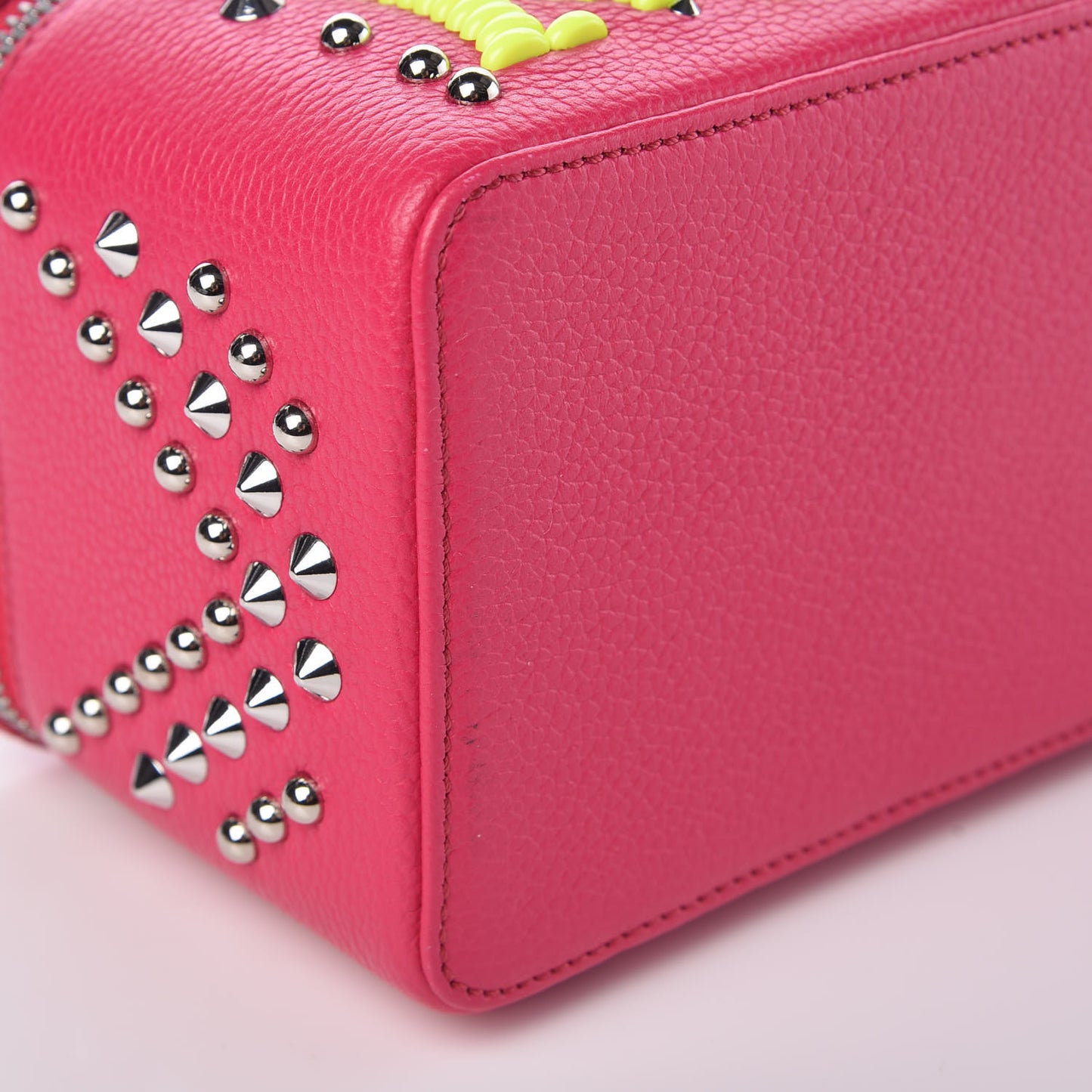Calfskin Neon Studded Rockstar Vanity Case Love Potion