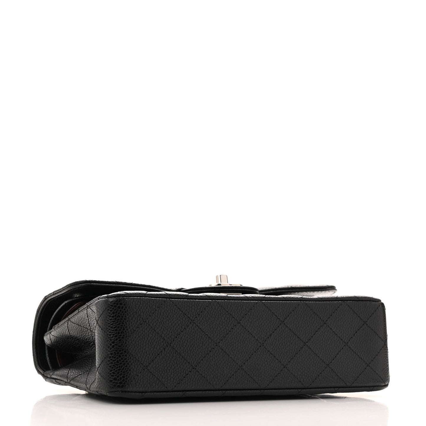 Caviar Quilted Small Double Flap Black