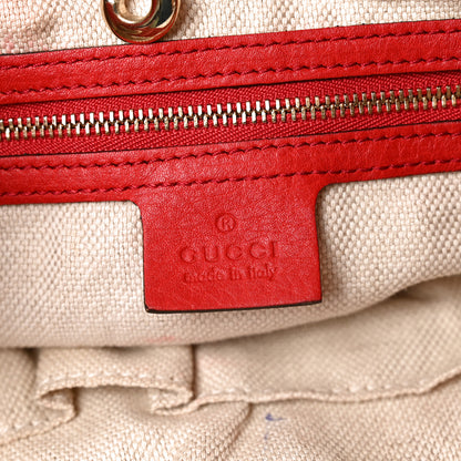 Gucci Pebbled Calfskin Medium Soho Chain Shoulder Bag Tabasco Red 6 of 11