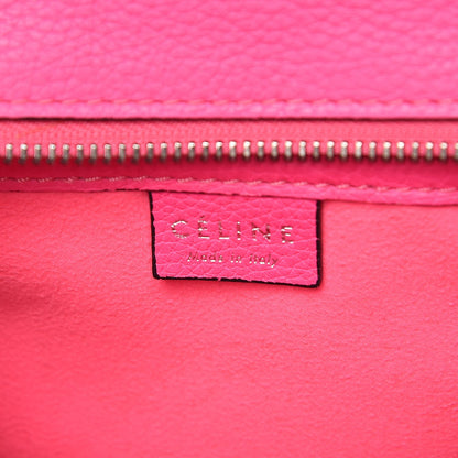 Celine Drummed Calfskin Nano Luggage Fluo Pink 6 of 16