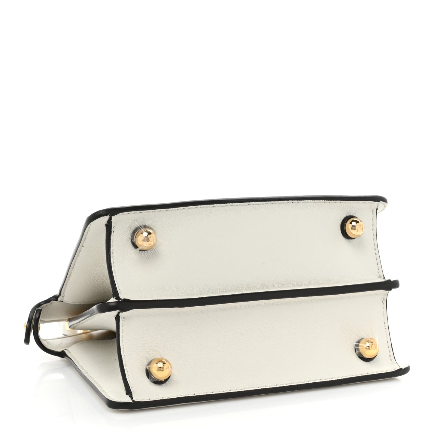 Shiny Nappa Petite Peekaboo I SEE U Satchel White